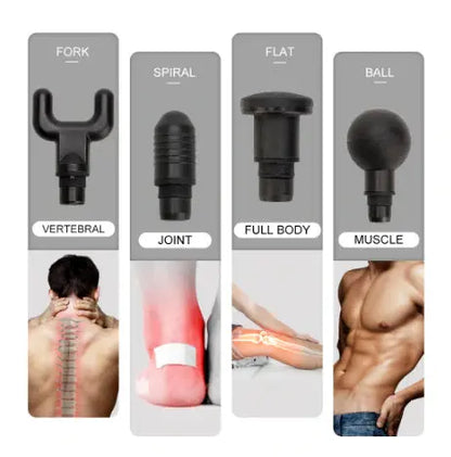 30 Level Massage Gun – Percussion Massager with 6 Heads