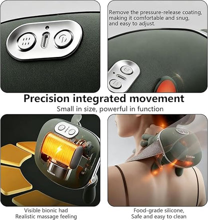 Shiatsu Heated Neck & Back Massager Pillow – Portable & Deep