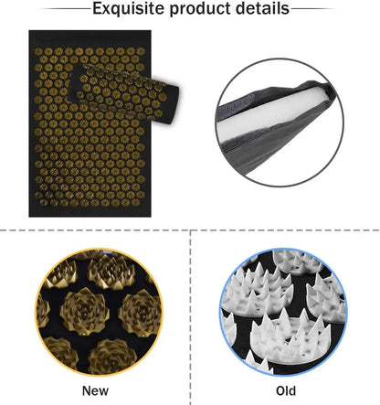 Acupressure Mat & Pillow Set – Cotton PVC Sponge