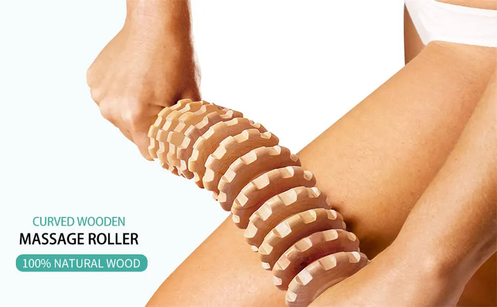 Curved Wooden Massage Roller