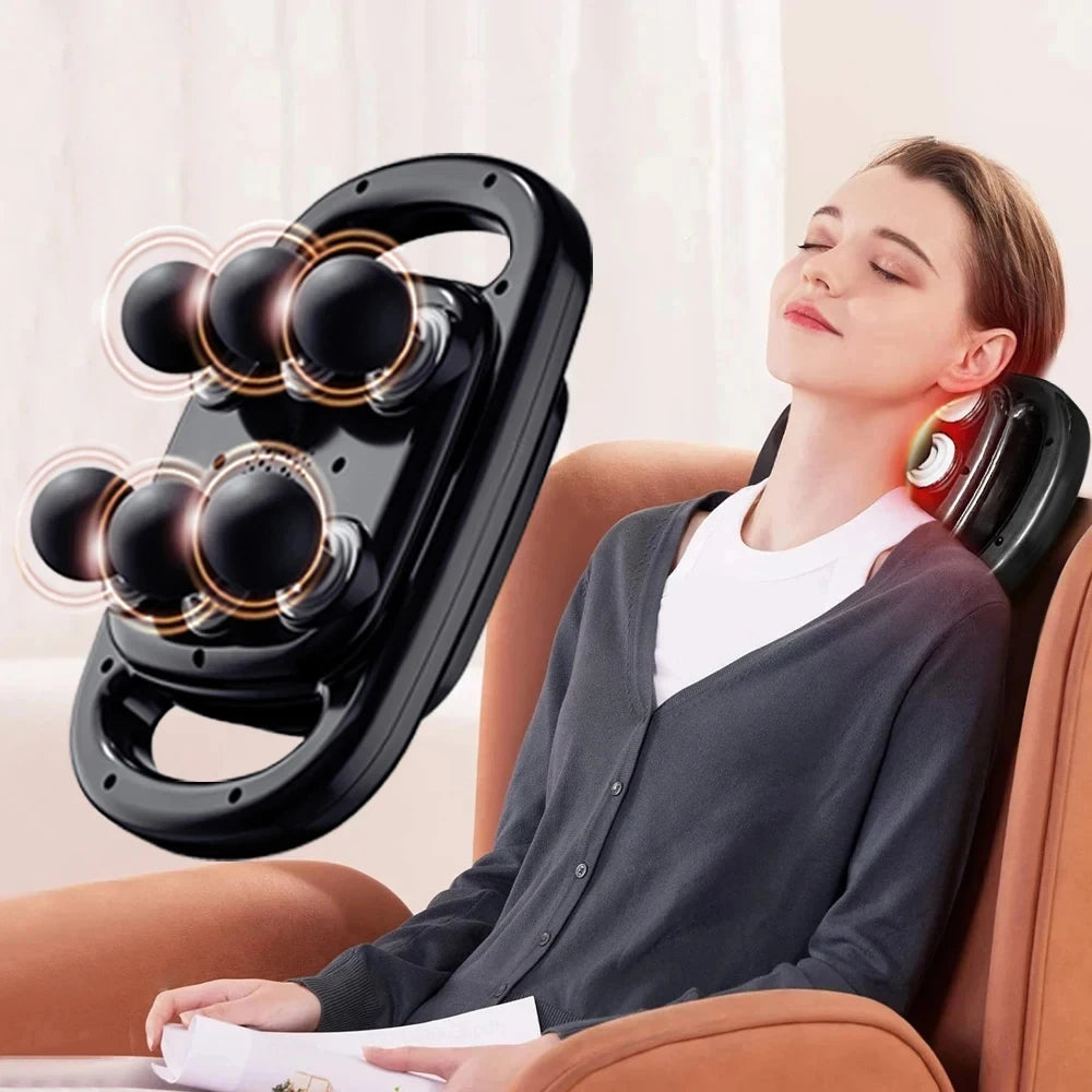 6-Head Massage Gun – Deep Tissue Full-Body Percussion