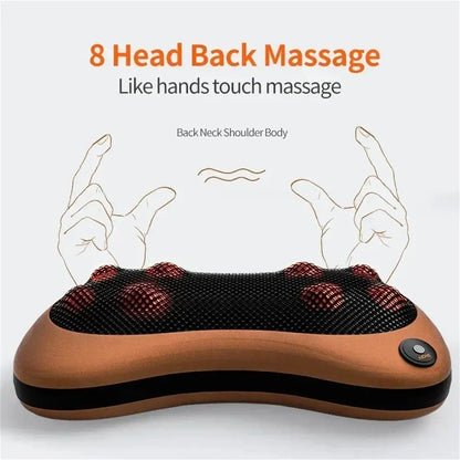 Electric Neck & Shoulder Massage Pillow – Kneading Comfort for Neck & Back