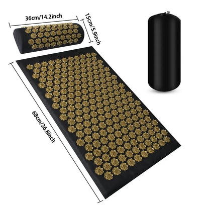 Acupressure Mat & Pillow Set – Cotton PVC Sponge