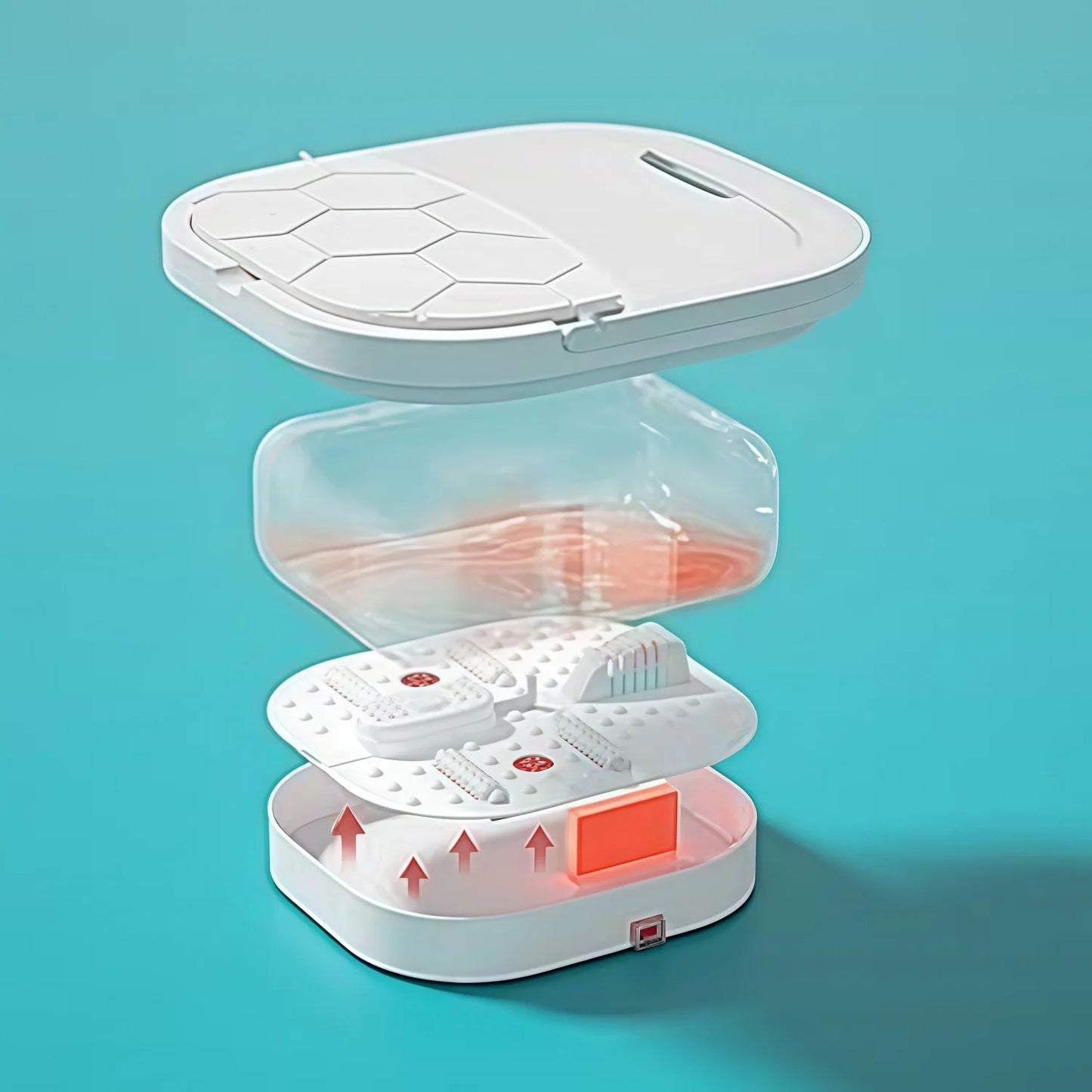 Collapsible Foot Bath Massager with Heat, Bubbles & Wireless Remote Control