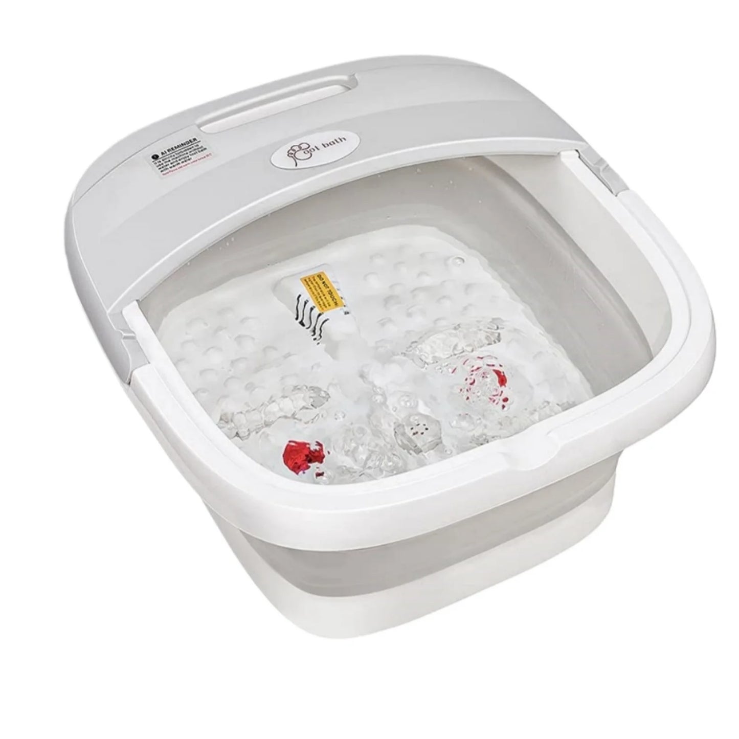 Collapsible Foot Bath Massager with Heat, Bubbles & Wireless Remote Control