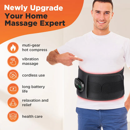 Waist Support Massage Belt with Adjustable Settings