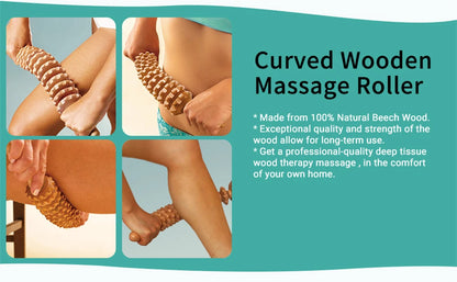 Curved Wooden Massage Roller