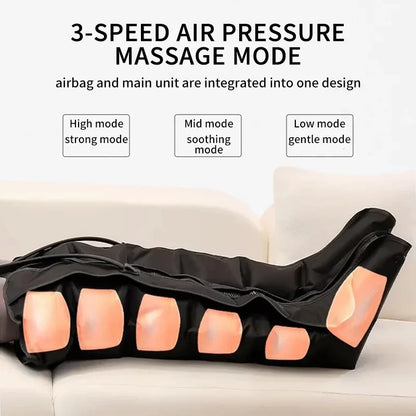 Air Compression Leg Massager Boots – Calf & Foot Massage, Remote Control