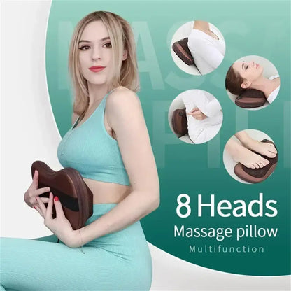 Electric Neck & Shoulder Massage Pillow – Kneading Comfort for Neck & Back