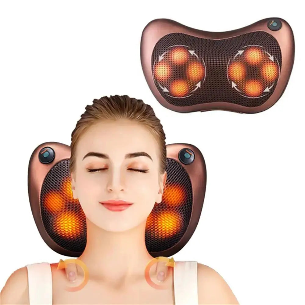Electric Neck & Shoulder Massage Pillow – Kneading Comfort for Neck & Back