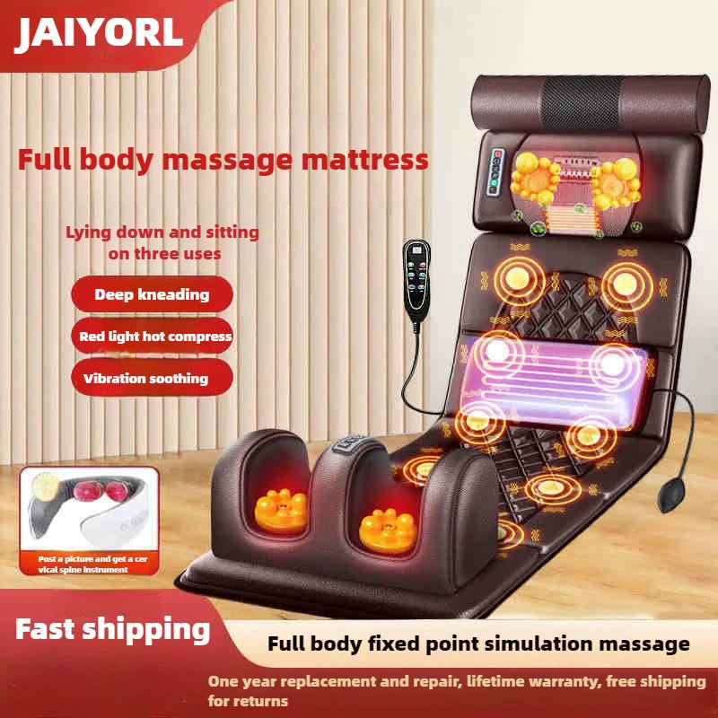Electric Full Body Massage Mattress with Heating & Hand Control