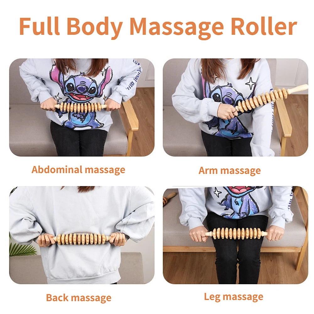 Curved Wooden Massage Roller