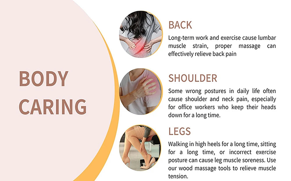 Curved Wooden Massage Roller