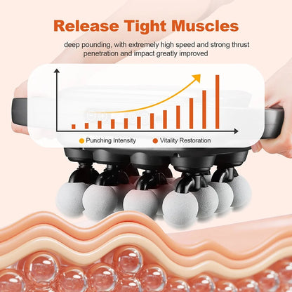 16-Head Fascia Massage Gun – High-Frequency Muscle Relief Massager