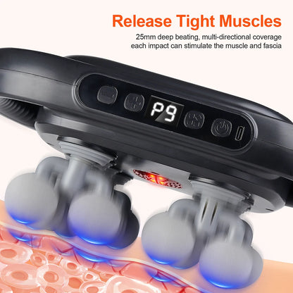 16-Head Fascia Massage Gun – High-Frequency Muscle Relief Massager