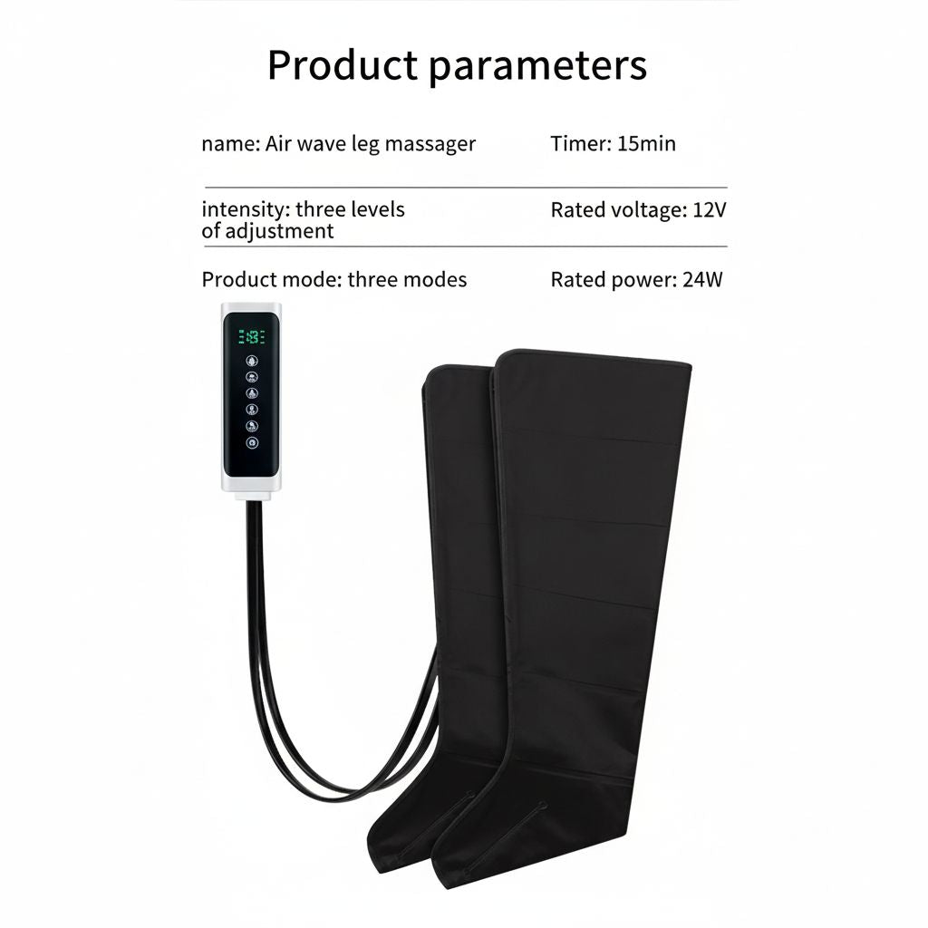 Air Compression Leg Massager Boots – Calf & Foot Massage, Remote Control