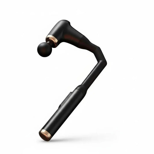 Massage Gun with Extended Handle – 6 Speeds & 4 Heads